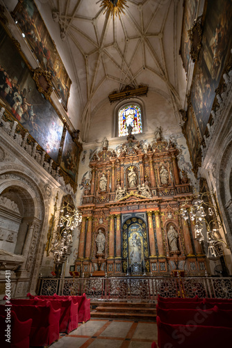 Catedral de Santa María de la Sede, arquitectura de estilo gótico en Sevilla, Andalucía, España.