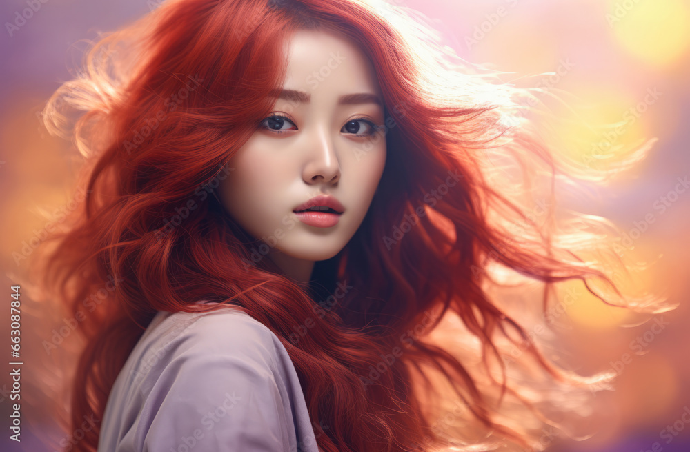 Fototapeta premium Portrait of an attractive Korean young woman