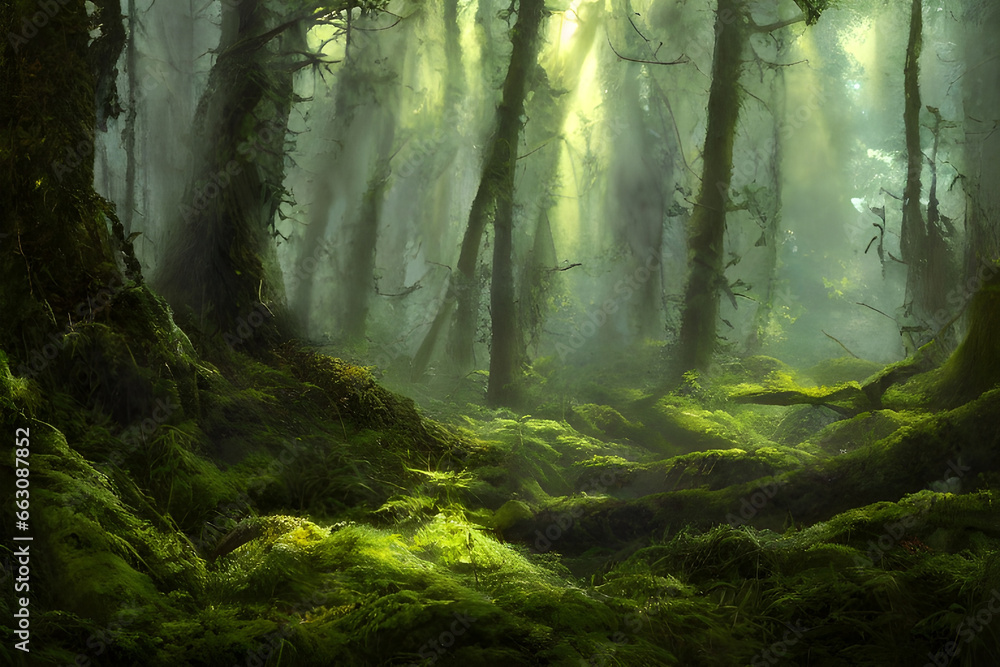 Imaginary forest created by digital technology 2
