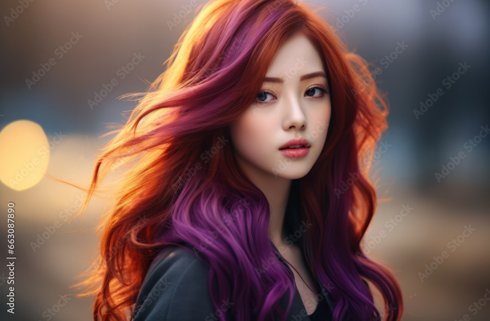 Fototapeta premium Portrait of an attractive Korean young woman