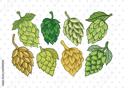 Hops Clipart SVG Cut File | Beer Hops Svg | Beer Gift Svg | Hops Plant Svg | Beer Man Svg | Hops Bundle | Hops Beer SVG | Eps | Dxf | Png