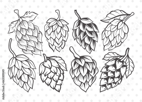 Hops Clipart SVG Cut File | Beer Hops Svg | Beer Gift Svg | Hops Plant Svg | Beer Man Svg | Hops Bundle | Hops Beer SVG | Eps | Dxf | Png