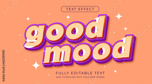 Wallpaper Mural 3d cartoon vector text effect. editable font style Torontodigital.ca