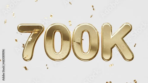 700k celebration animation video template  photo