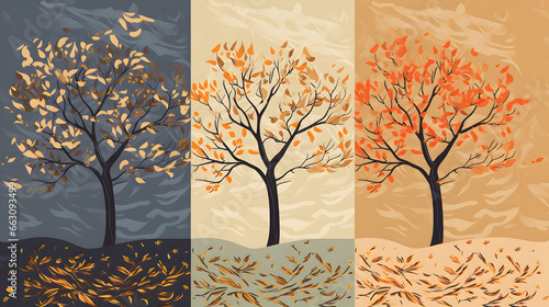 autumn landscape with tree