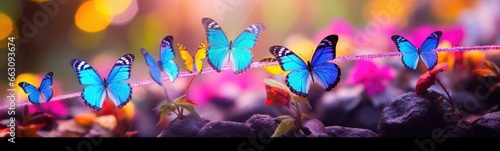 Beautiful butterflies banner