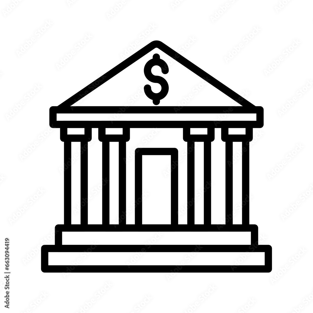 Bank icon in vector. Illustration Bank icon in vector. Illustration