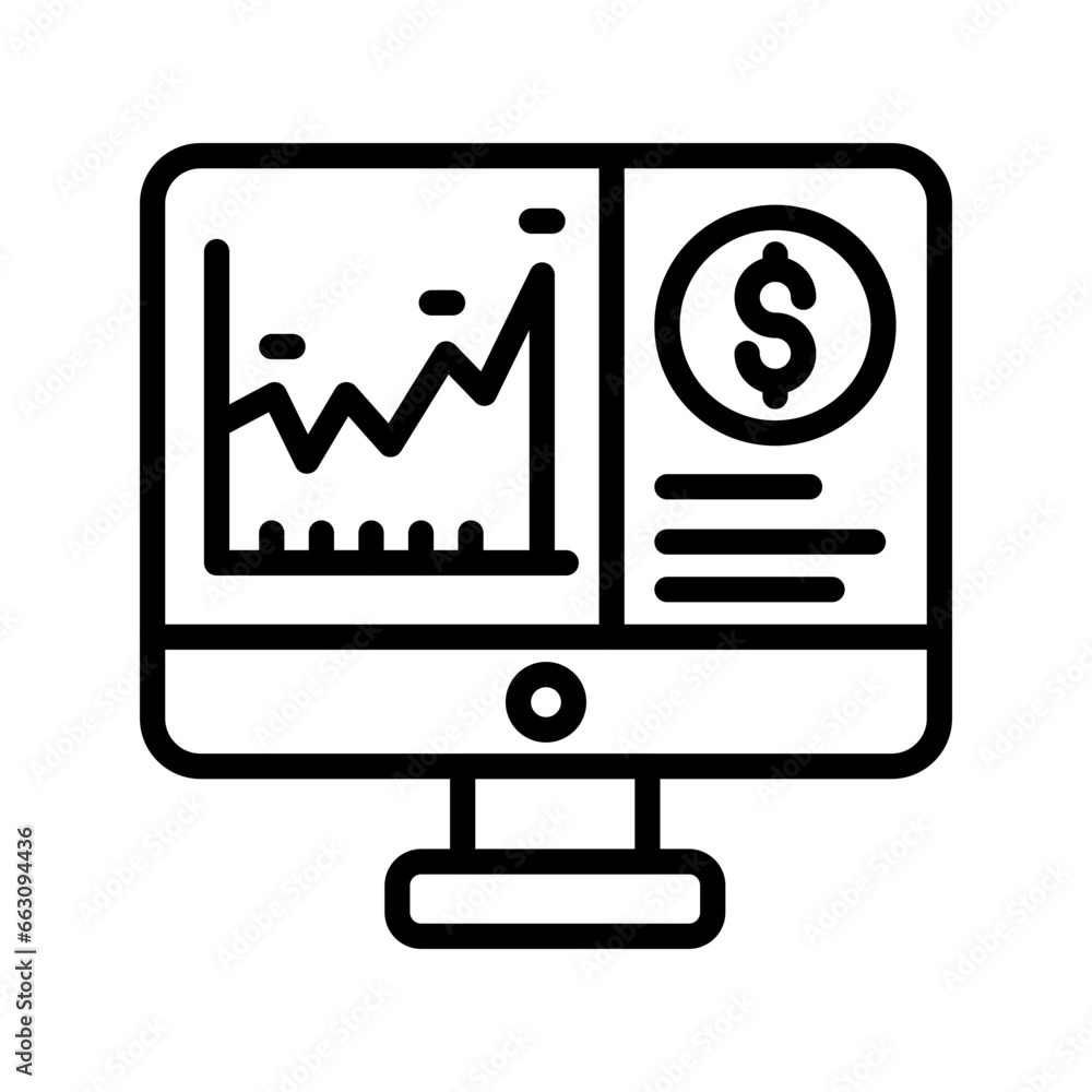 Stock Market icon in vector. Illustration Stock Market icon in vector. Illustration