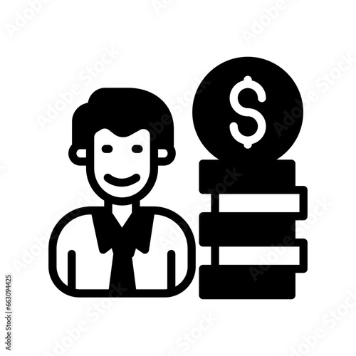 Creditor icon in vector. Illustration