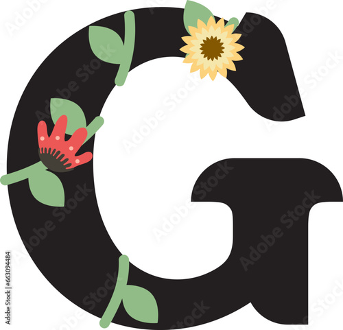 Floral Alphabet G
