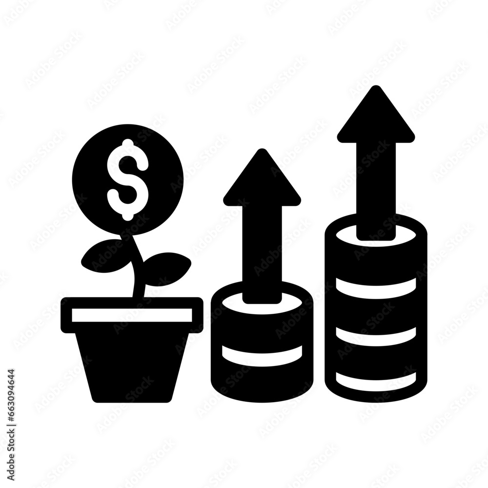 Successful Investment icon in vector. Illustration
