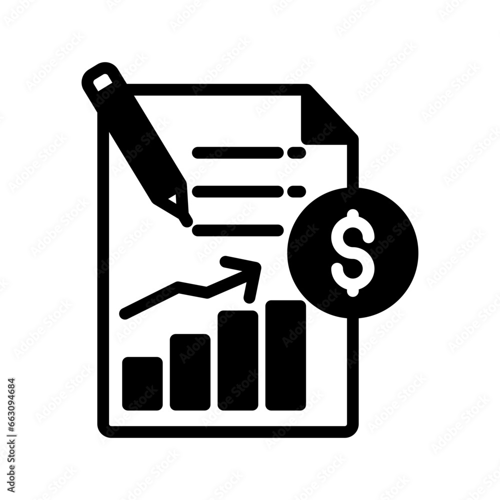 Financial Statement icon in vector. Illustration Financial Statement icon in vector. Illustration