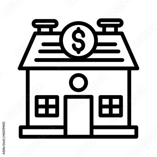 Home Finance icon in vector. Illustration