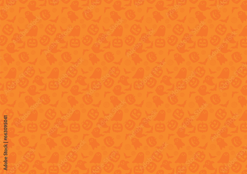 halloween seamless pattern orange background halloween seamless pattern orange background