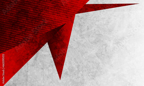 Red grey minimal geometric low poly abstract grunge background. Vector design