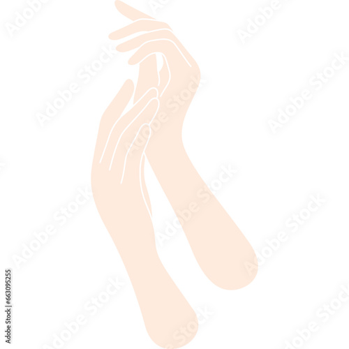 cream hand care silhouette
