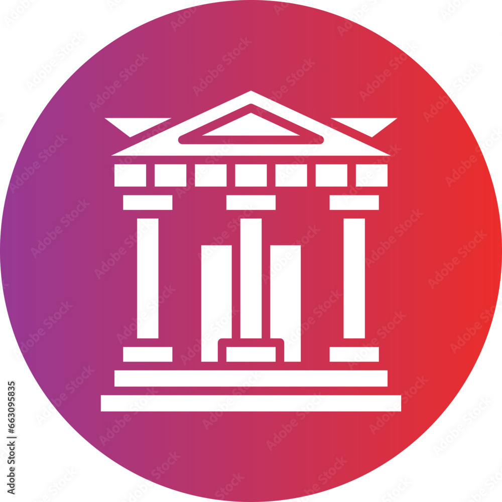 Vector Design Greek Temple Icon Style Vector Design Greek Temple Icon Style