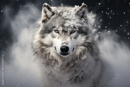 Wolf in snow © mockupzord