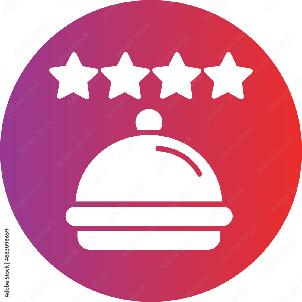 Fototapeta premium Vector Design Food Review Icon Style