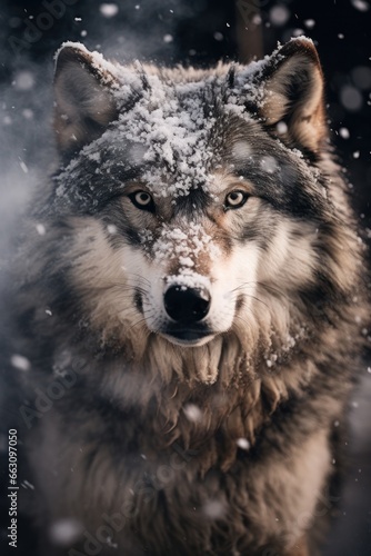 Wolf in snow