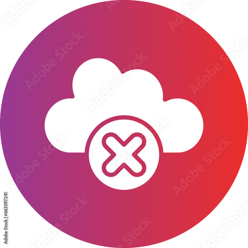 Vector Design Cloud Inaccessible Icon Style