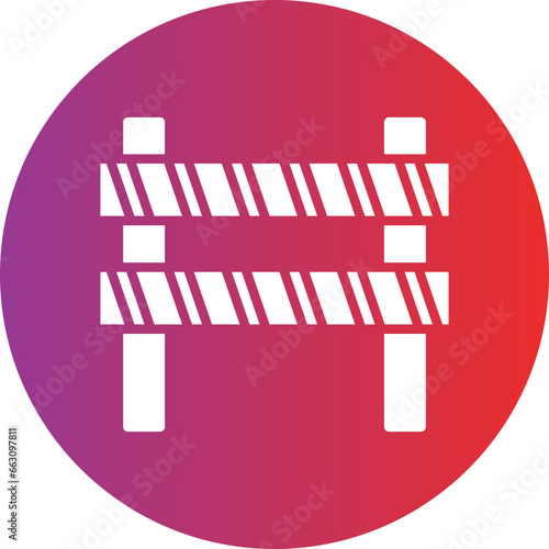 Vector Design Road Obstruction Icon Style