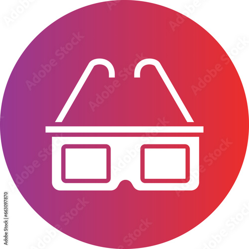 Vector Design 3d Glasses Icon Style