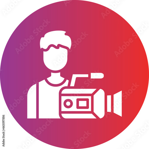 Vector Design Camera Operator Icon Style