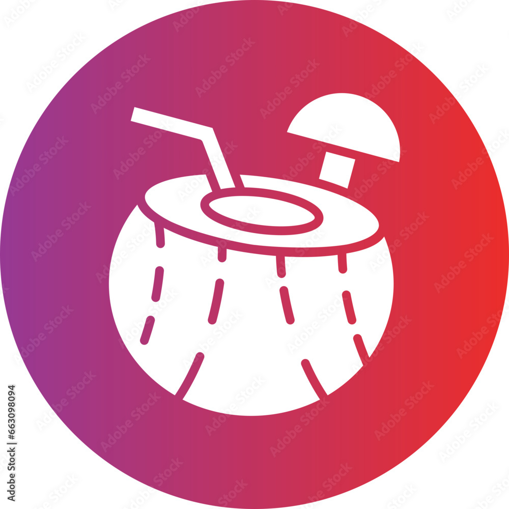 Vector Design Coconut Drink Icon Style Vector Design Coconut Drink Icon Style
