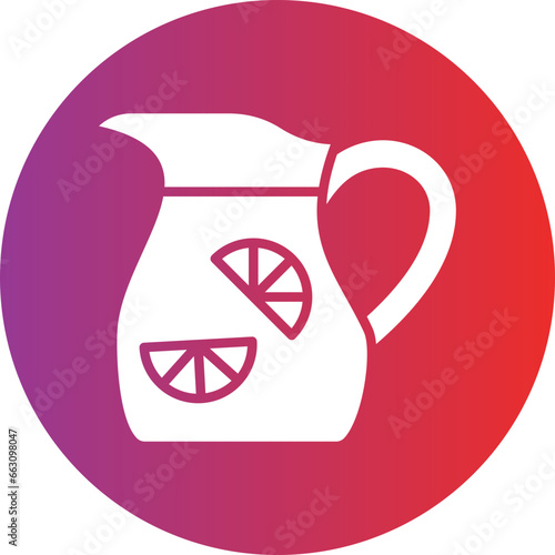 Vector Design Lemonade Jug Icon Style