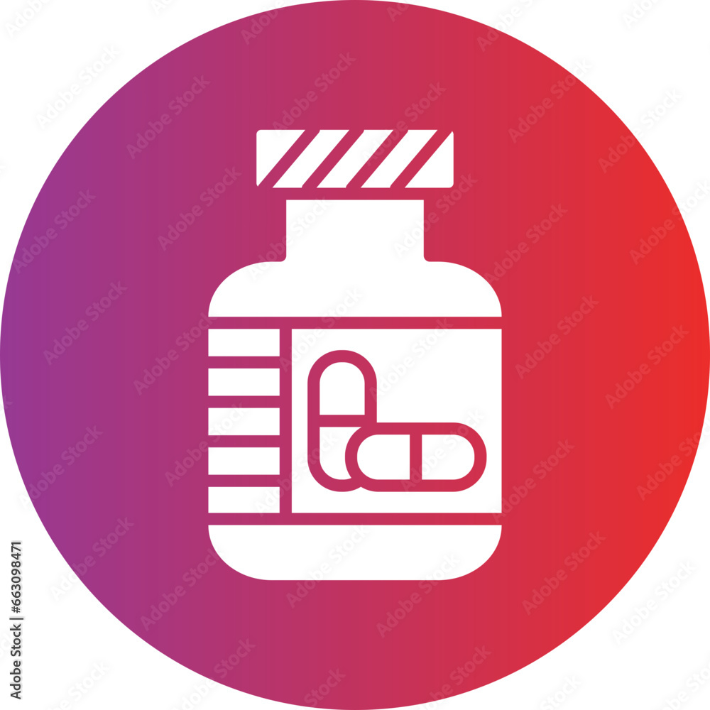 Obraz premium Vector Design Pills Bottle Icon Style