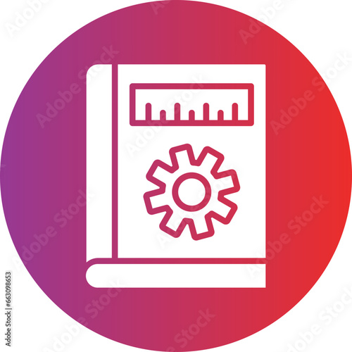 Vector Design Engineer Notebook Icon Style
