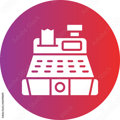 Vector Design Cash Register Icon Style