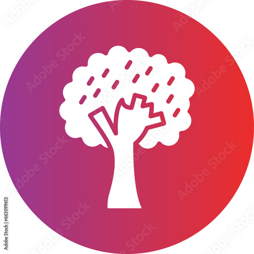 Vector Design Deciduous Tree Icon Style