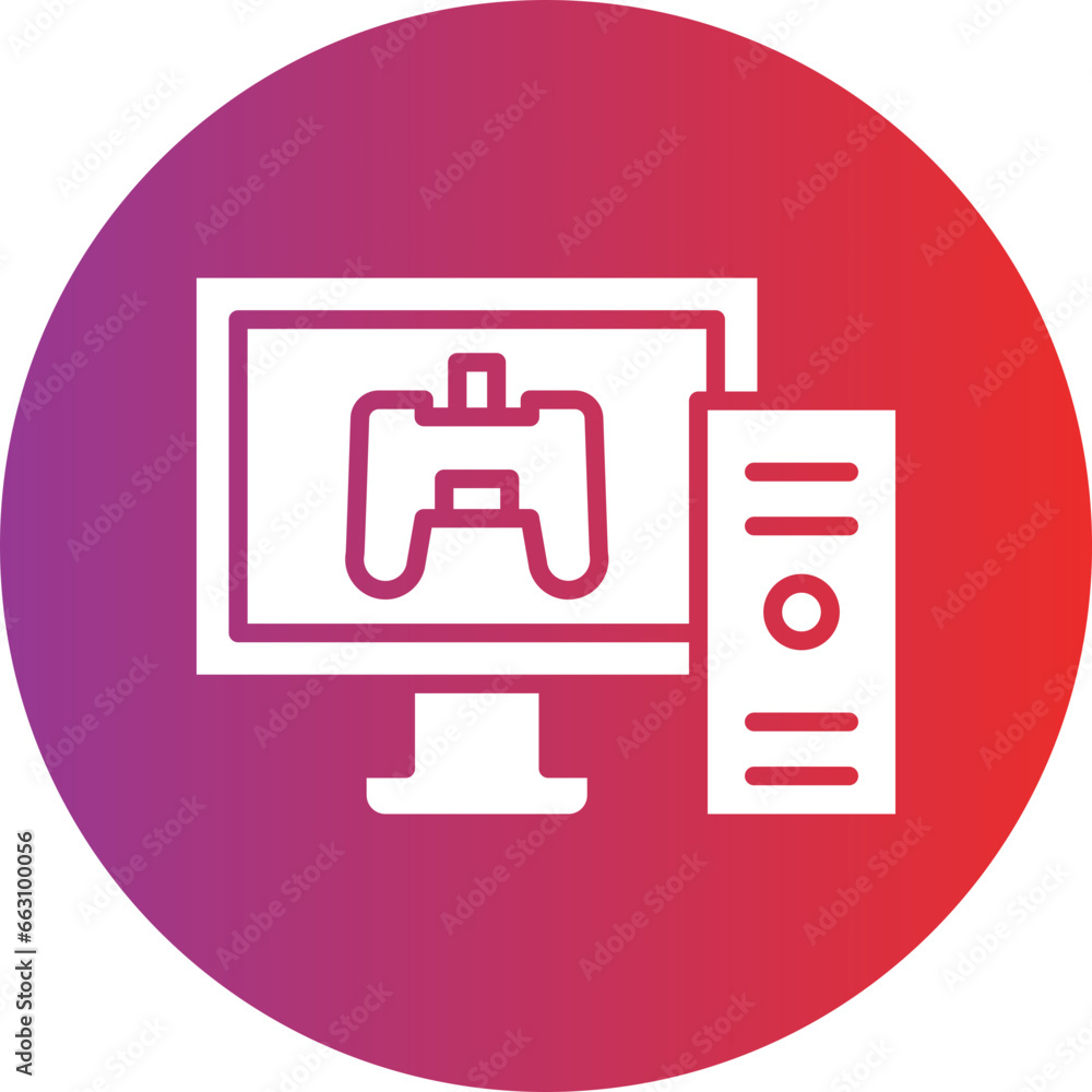 Vector Design Gaming Pc Icon Style Vector Design Gaming Pc Icon Style