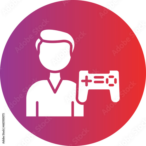 Vector Design Gamer Icon Style