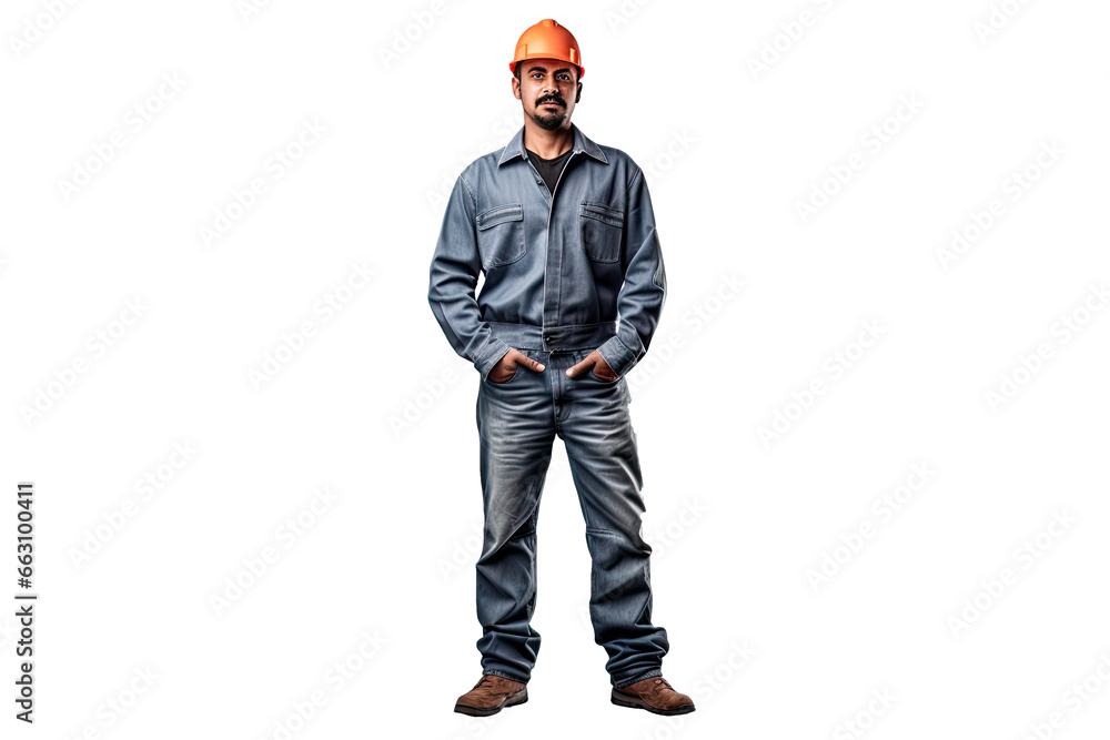 Construction worker with helmet and uniform Construction worker with helmet and uniform