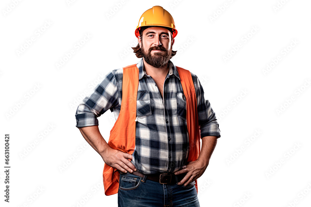 Construction worker with helmet and uniform Construction worker with helmet and uniform