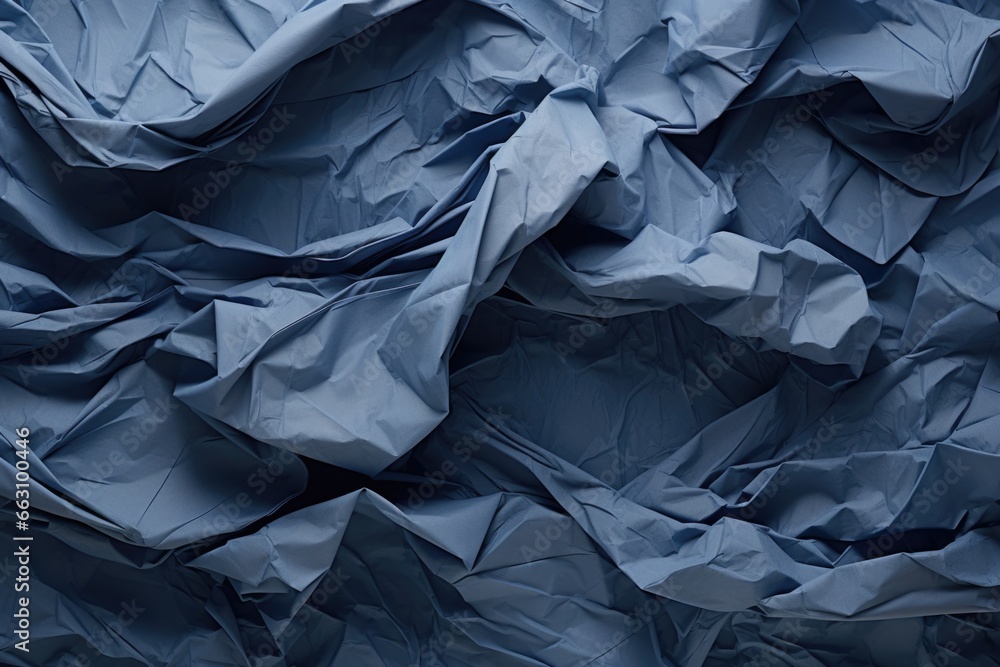 Crumpled blue paper background Crumpled blue paper background