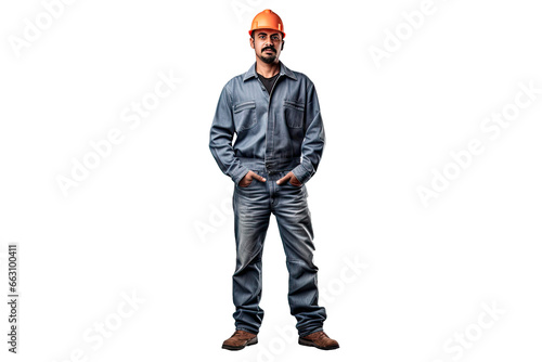 Construction worker with helmet and uniform © santypan