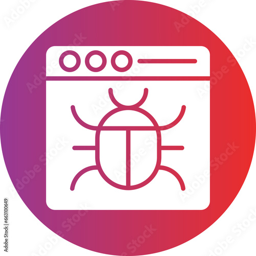 Vector Design Bug Icon Style
