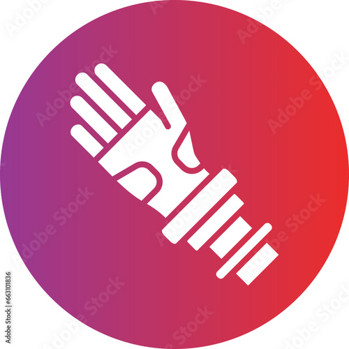 Vector Design Bionic Arm Icon Style