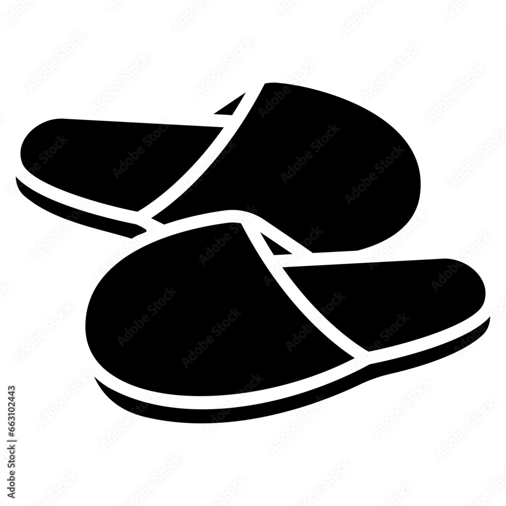 Obraz premium slippers glyph icon