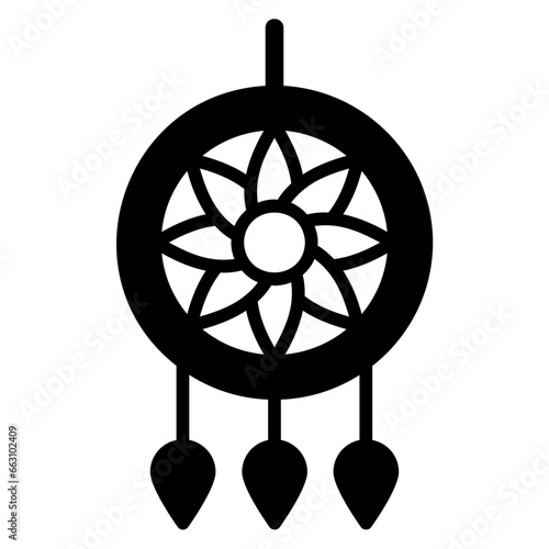dreamcatcher glyph icon