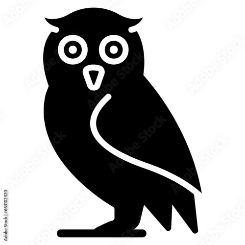 owl glyph icon