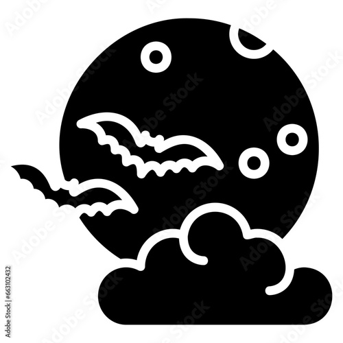 moon glyph icon