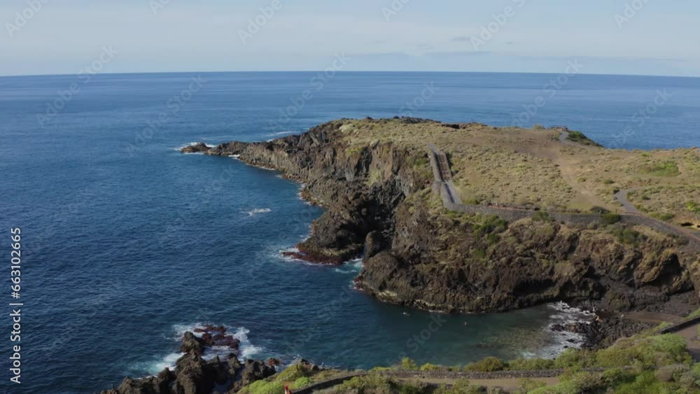 Rocks and mountains next to the atlantic ocean in Tenerife spain on the canary islands Rocks and mountains next to the atlantic ocean in Tenerife spain on the canary islands