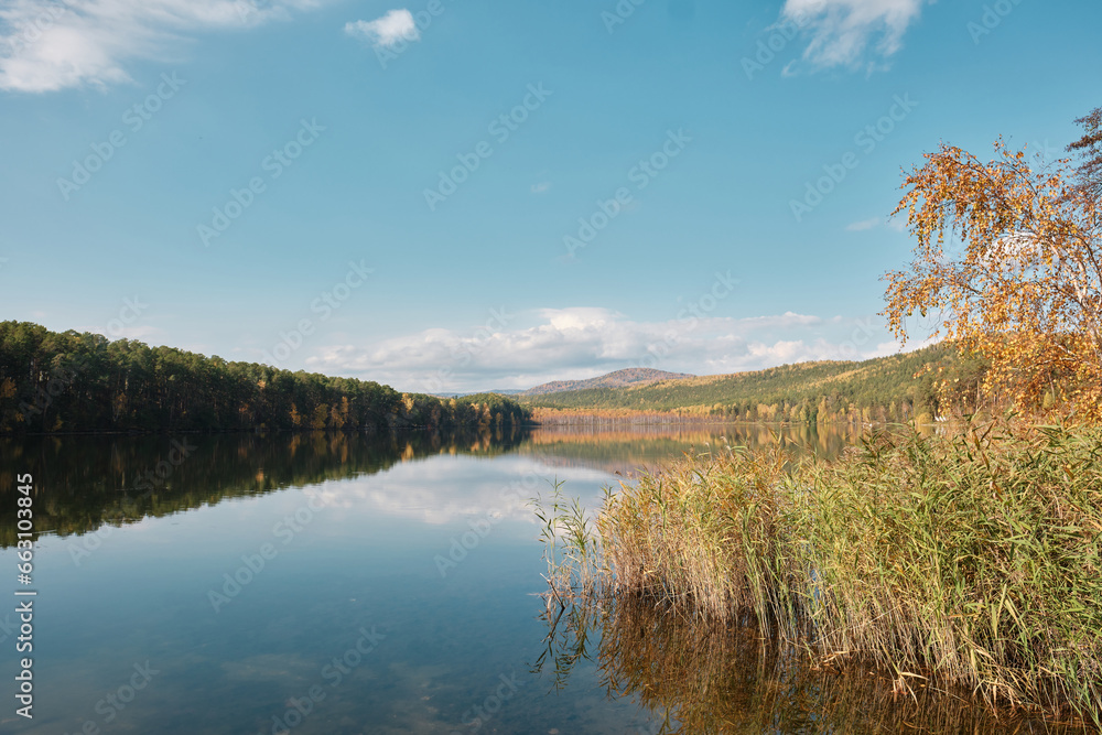  autumn landscape with lake