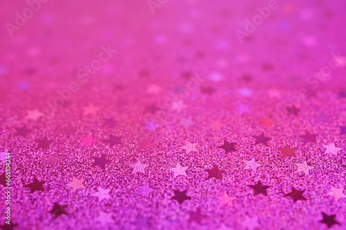 ピンク色の星の形状ホログラムちよがみ