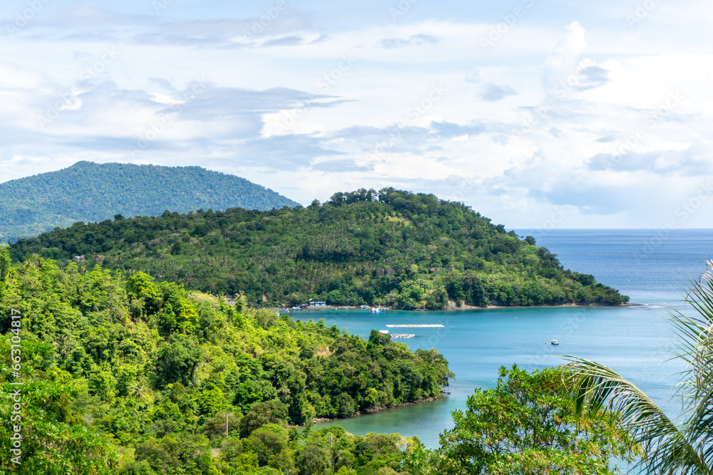 popular tourist destination. Aerial view of Sabang island in Aceh, Indonesia.